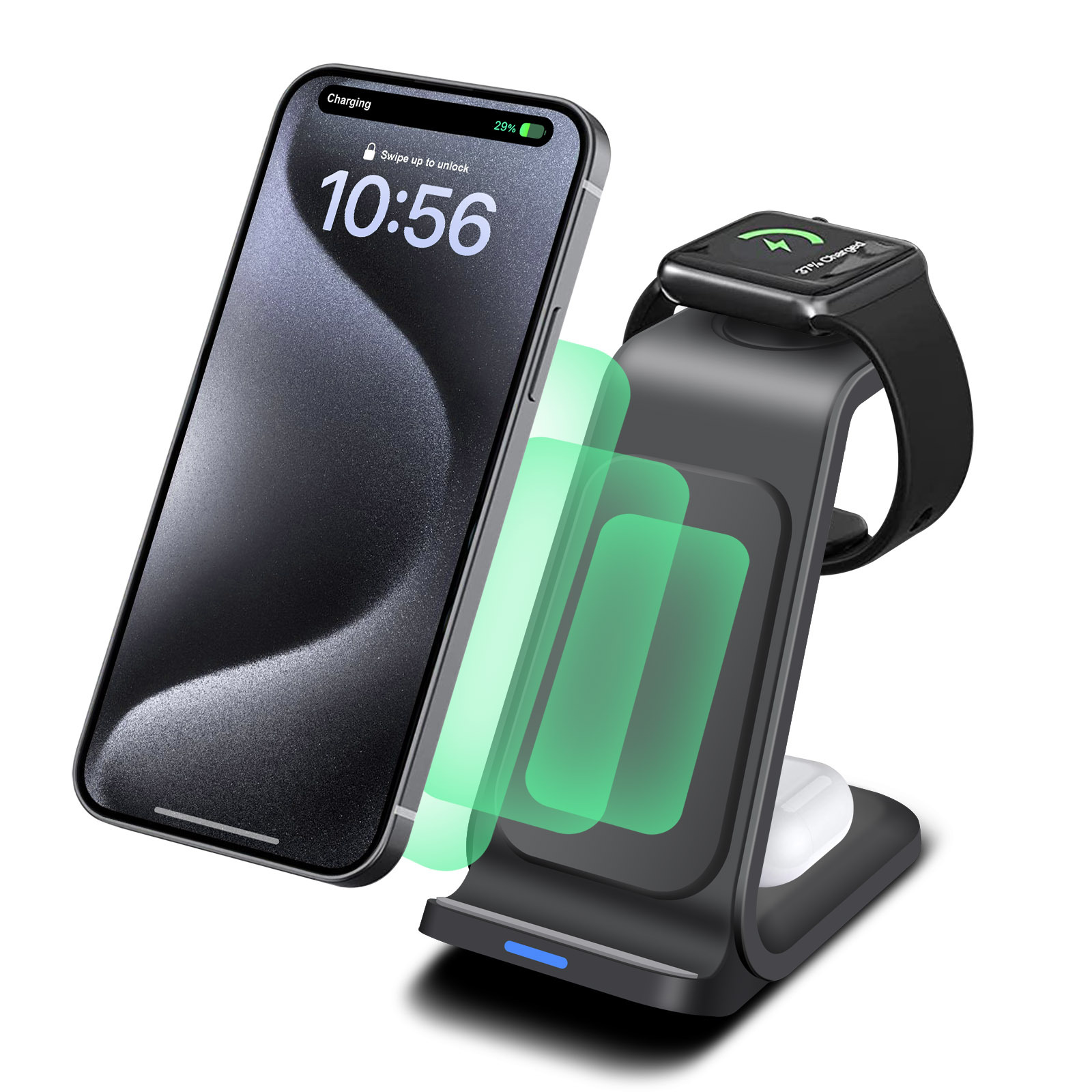 3 in 1 Charging Station for iP - Smartwatch X review and price