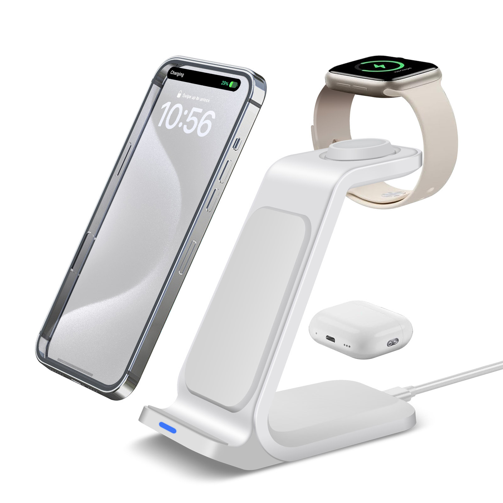 3 in 1 Charging Station for iP - Smartwatch X review and price