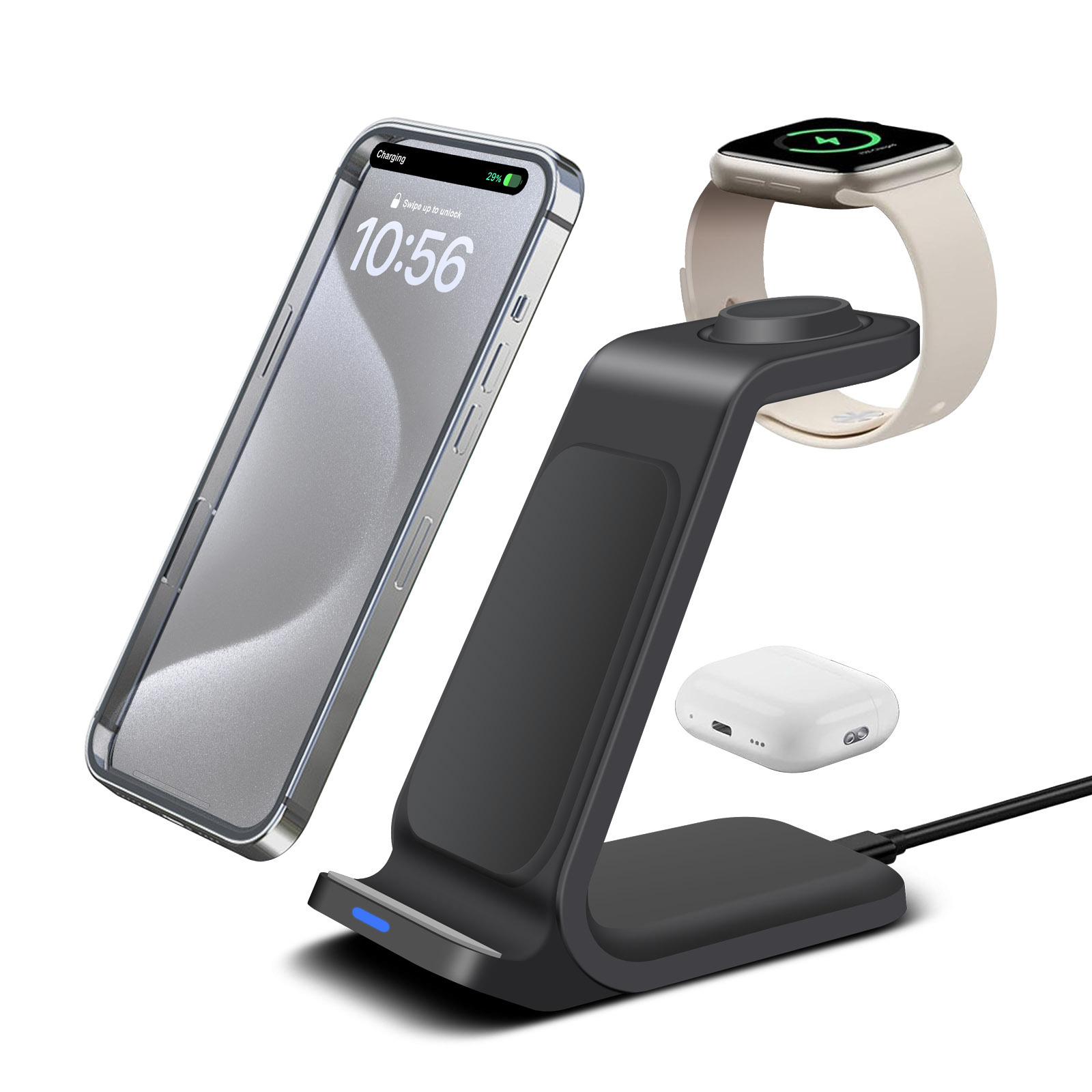 3 in 1 Charging Station for iP - Smartwatch X review and price