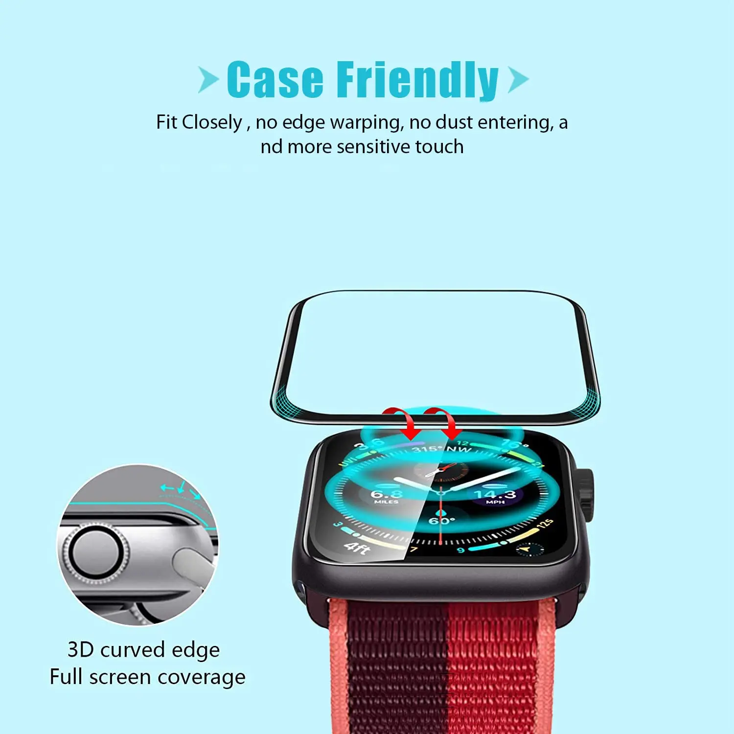 Screen Protector 3D Tempered F - Watch Case Bumper review and price