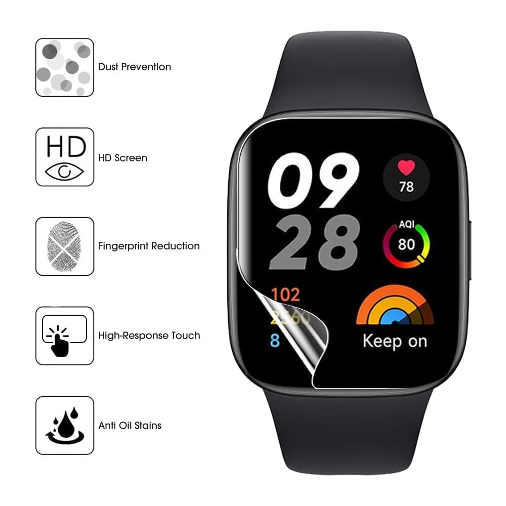 3/6pcs Hydrogel Protective Fil - Watch Face Protector review and price