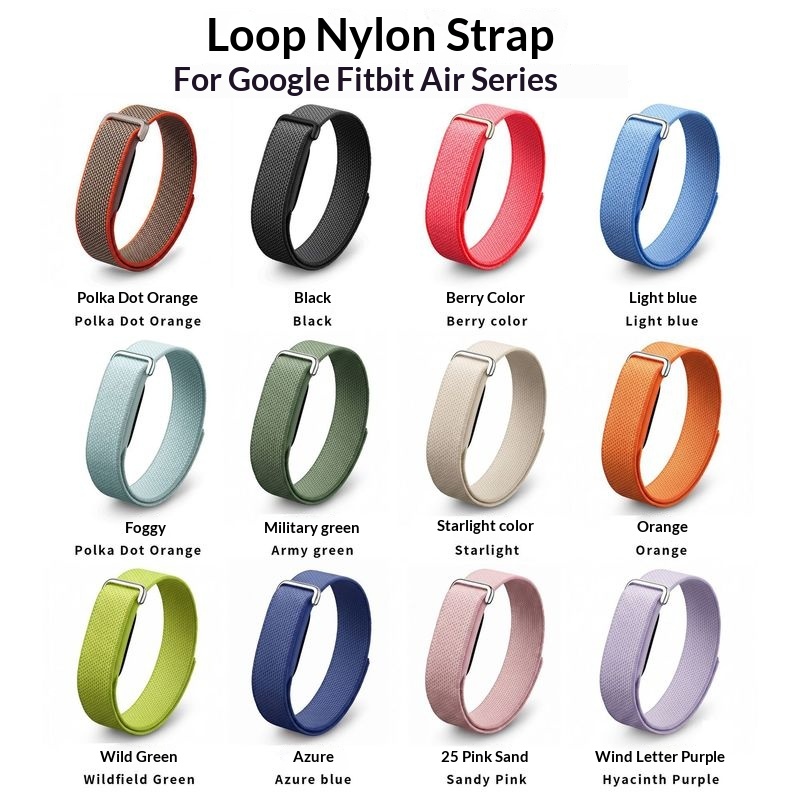 NEW For Google Fitbit Air Nylo - Sport Loop Strap review and price