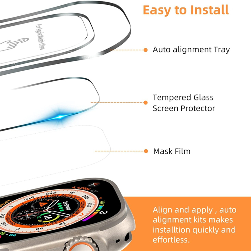 Tempered Glass For Apple Watch - Watch Case Bumper review and price