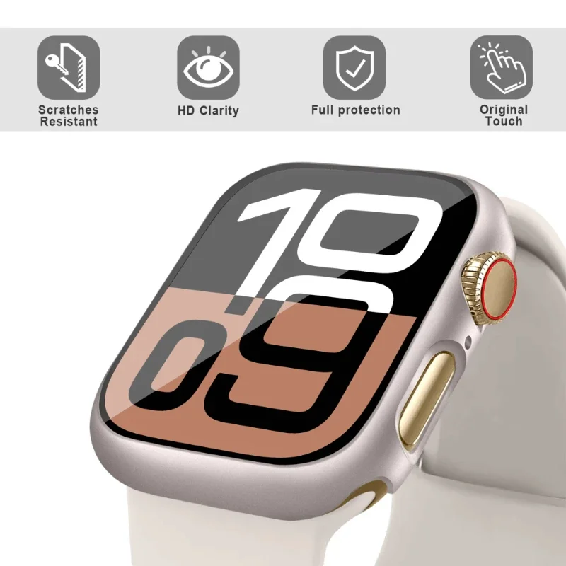 Glass + Case for Apple Watch 4 - Smartwatch Band Accessories review and price