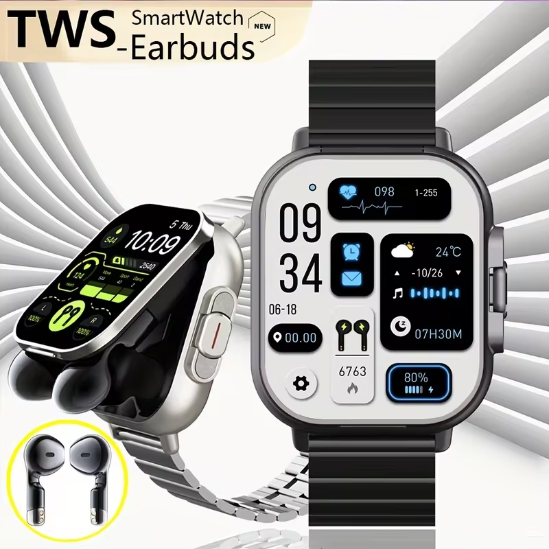 NFC Smart Watch TWS 2-in-1 Hea - Smartwatch Headset review and price