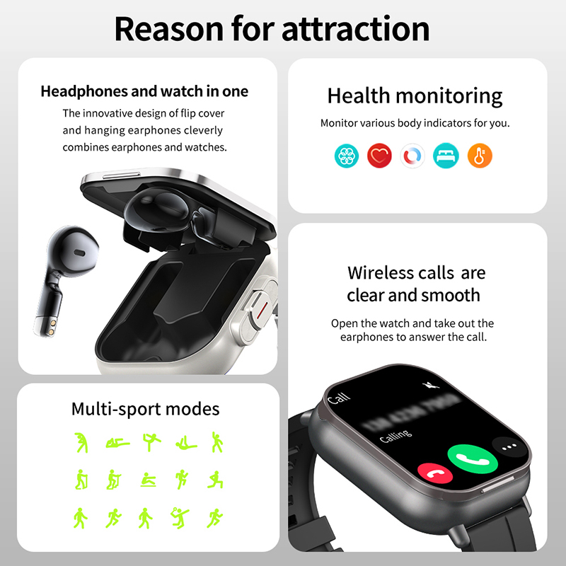 New TWS 2 in 1 Smart Watch wit - Smartwatch Headset review and price